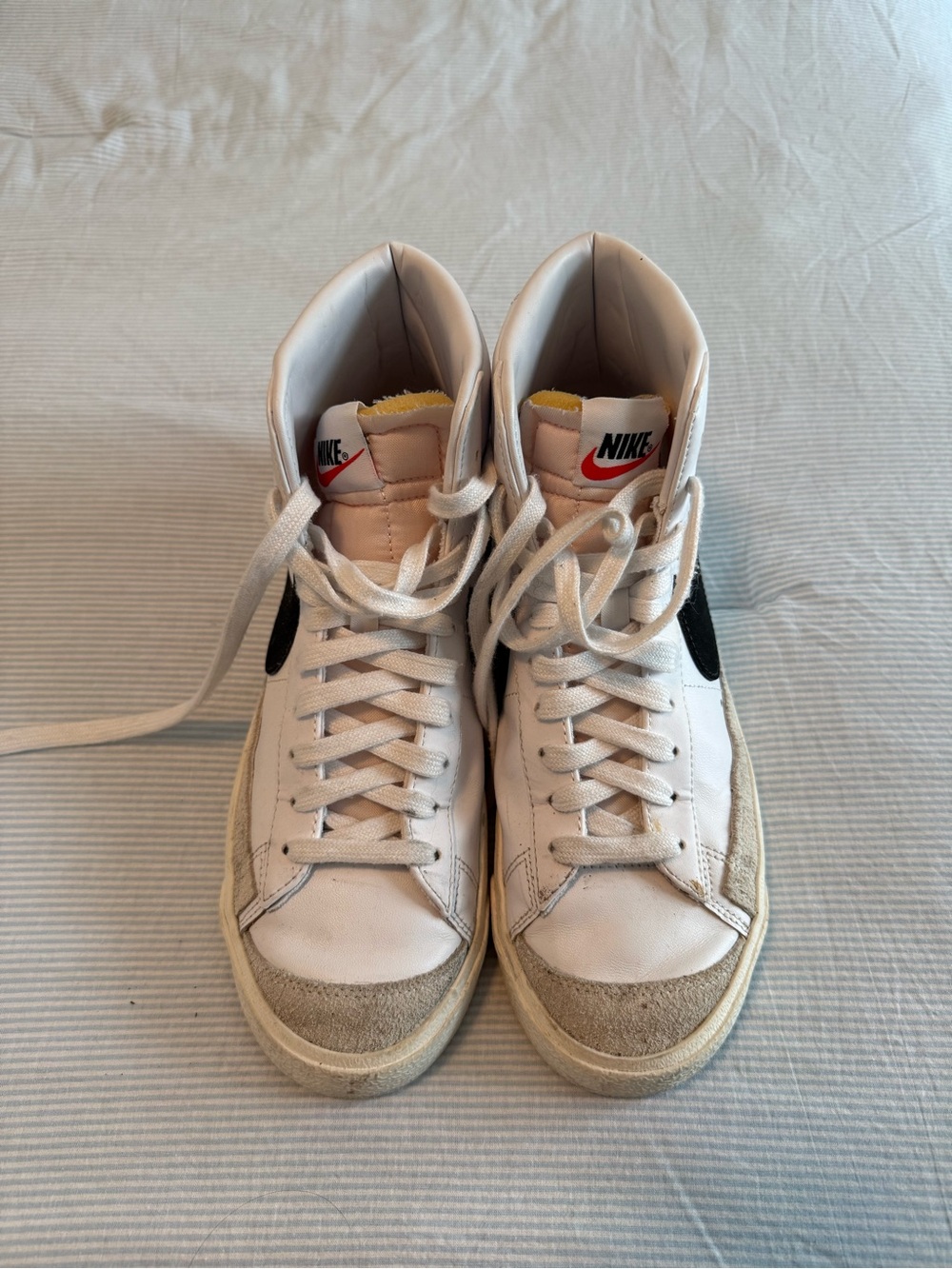 Nike White High-Top Blazers